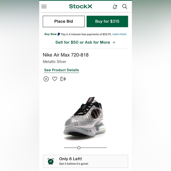 Nike Air max 720-818 metallic silver - Picture 6 of 6